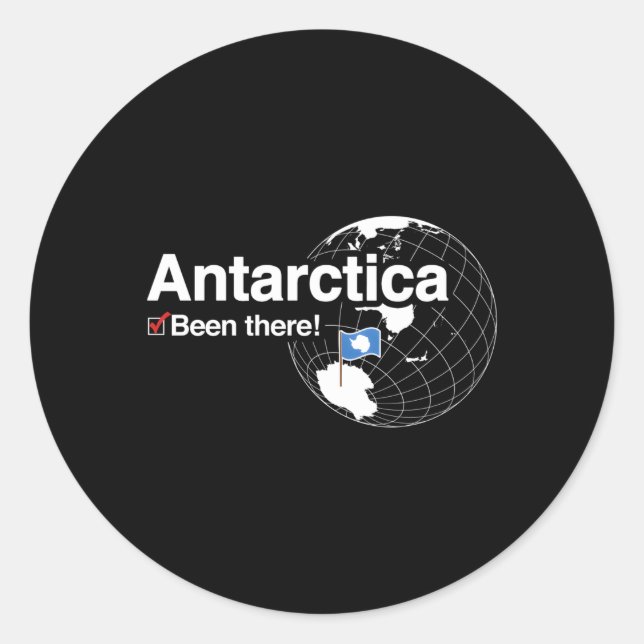 Adesivo Eu Estive Lá Bandeira Da Antártica (Frente)