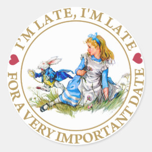 Adesivo Eu estou atrasado, mim estou atrasado, para a data