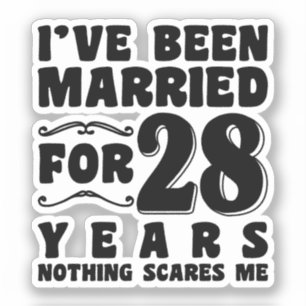 Adesivo Eu Estou Casado Há 28 Anos Aniversário de Casament
