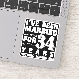 Adesivo Eu Estou Casado Há 34 Anos Marido Esposa Casal