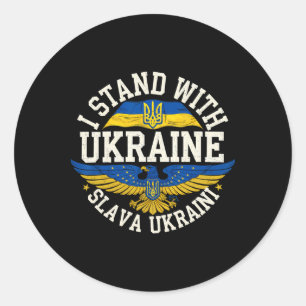 Adesivo Eu Estou Com a Ucrânia Slava Ukraini Glória à Ucrâ