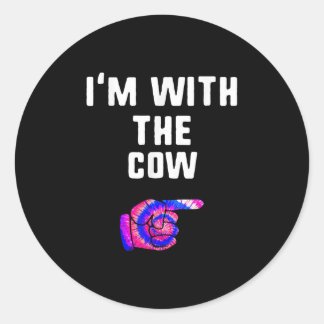 Adesivo Eu estou com os presentes de tetas de vaca