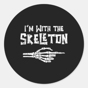 Adesivo Eu estou com Skeleton combinando Casal Fácil Costu