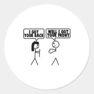 Adesivo Eu Estou Com Você - Figura de Palito Frontal Homem