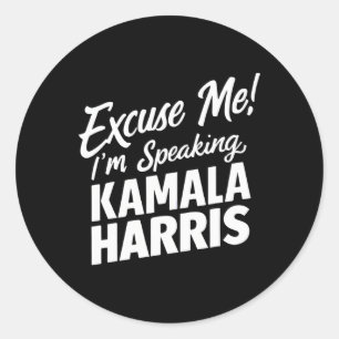 Adesivo Eu &#';Estou Falando Kamala Harris Big Girl Power 