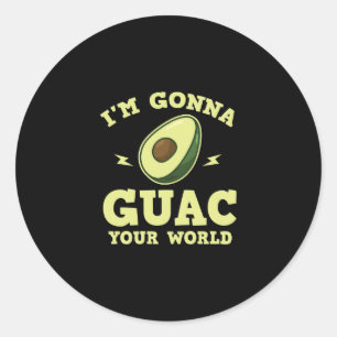 Adesivo Eu estou indo a Guac seu abacate engraçado do