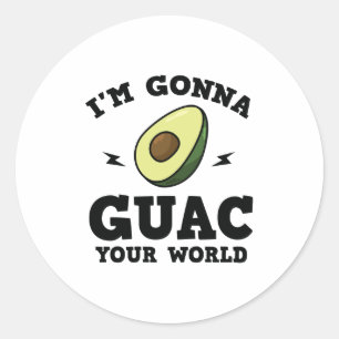 Adesivo Eu estou indo a Guac seu abacate engraçado do