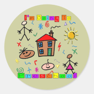 Adesivo Eu estou indo ao pré-escolar