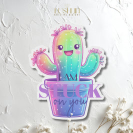 Adesivo Eu Estou Preso em Você Cactus Cute Desenho de Sucu