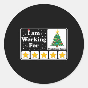 Adesivo Eu Estou Trabalhando Para O Natal Break 5 Estrelas