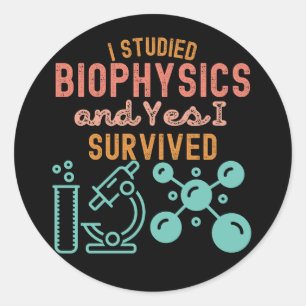 Adesivo Eu estudei biofísica e sim eu sobrevivi