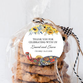 Adesivo Eu faço churrasco Girassol Rústico Festa de Noivad