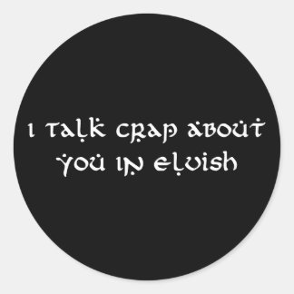 Adesivo Eu Falo De Ti Em Elvish Engraçado