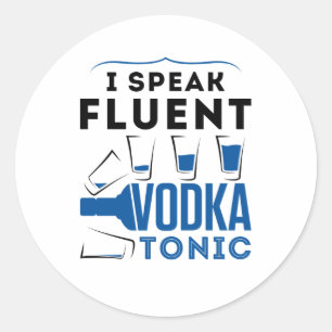 Adesivo Eu Falo Fluente Vodka Tônico Álcool Cocktails Bebi