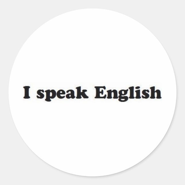 Adesivo Eu Falo Inglês (Frente)