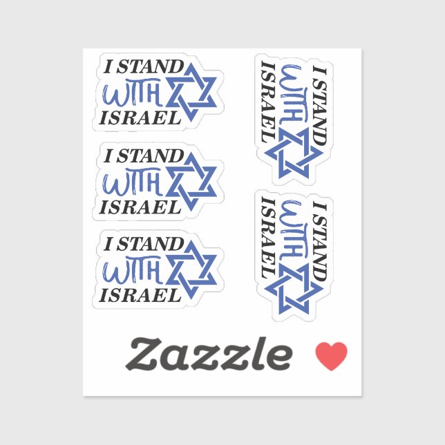 Adesivo Eu fico com Israel | Orgulho (Folha)