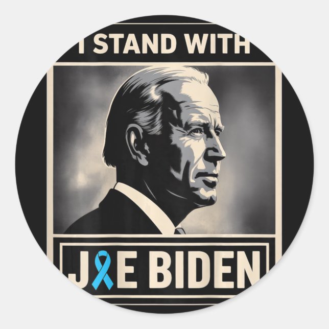 Adesivo Eu fico com Joe Biden (Frente)