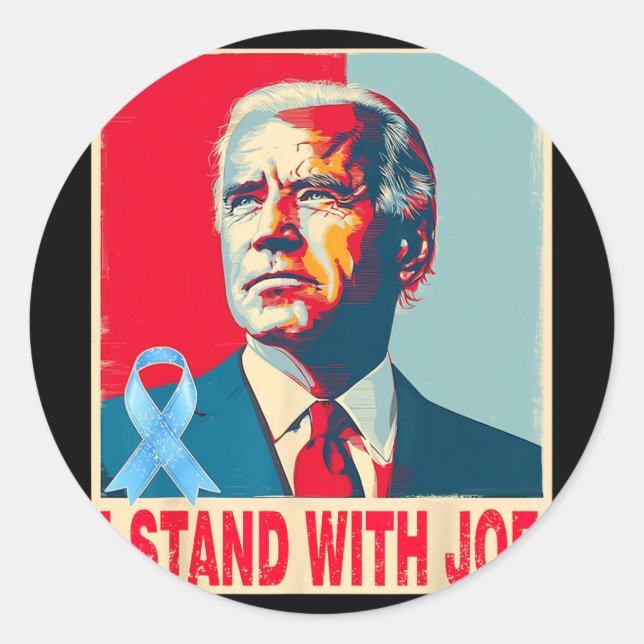 Adesivo Eu Fico Com Joe Biden (Frente)