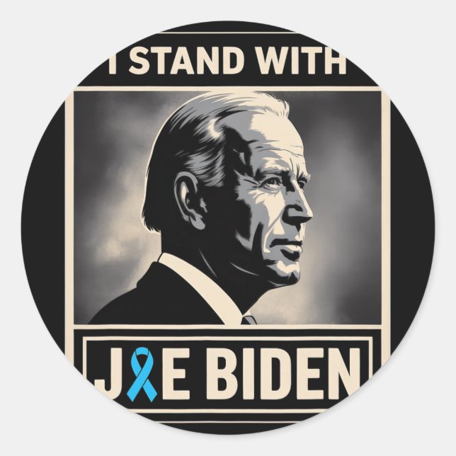 Adesivo Eu Fico Com Joe Biden (Frente)