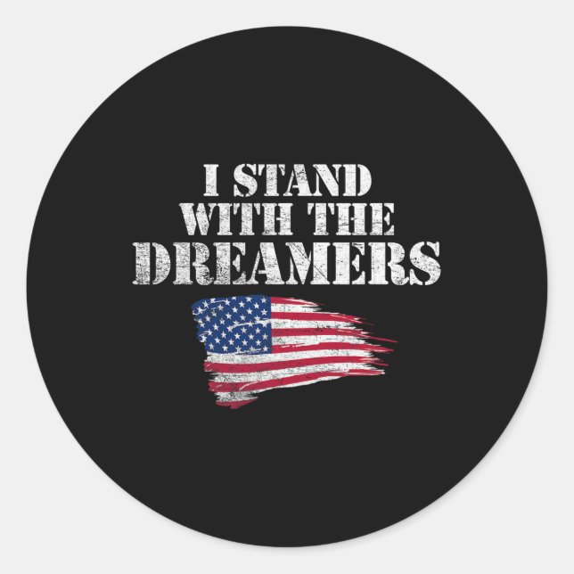 Adesivo Eu Fico Com Os Sonhadores! Pro-daca Pro-dreamer (Frente)