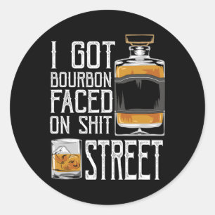 Adesivo Eu Fiquei com Cara de Bourbon na Rua - Uísque & Bo