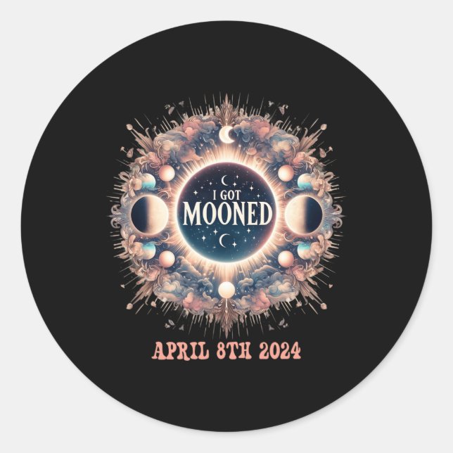 Adesivo Eu Fiquei Louco Diversão Total Eclipse Solar 2024  (Frente)