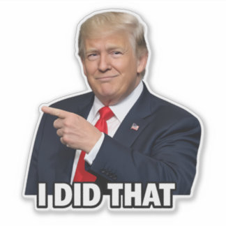 Adesivo "Eu fiz isso" Trump apontando, preços da gasolina,