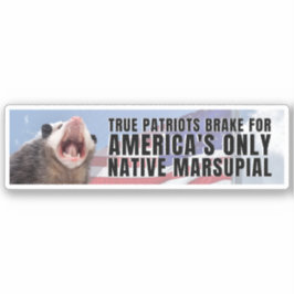 Adesivo Eu freio para o único marsupial nativo da América 