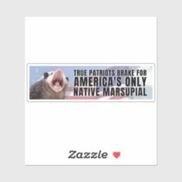 Adesivo Eu freio para o único marsupial nativo da América 