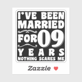 Adesivo Eu fui casado há 90 anos, Festa de casamento engra