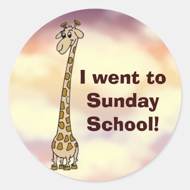 Adesivo Eu fui para o Sunday School Stickers (Frente)