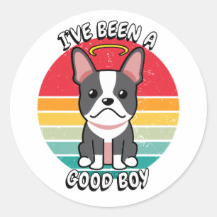 Adesivo Eu fui um bom garoto - buldogue francês