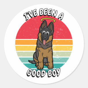 Adesivo Eu fui um bom menino - cão Guarda