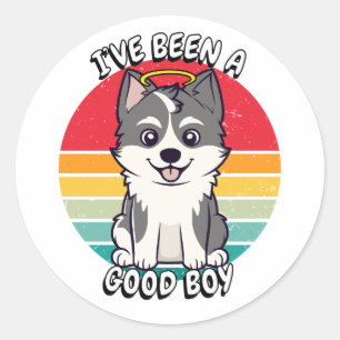 Adesivo Eu fui um bom menino - cão rouco