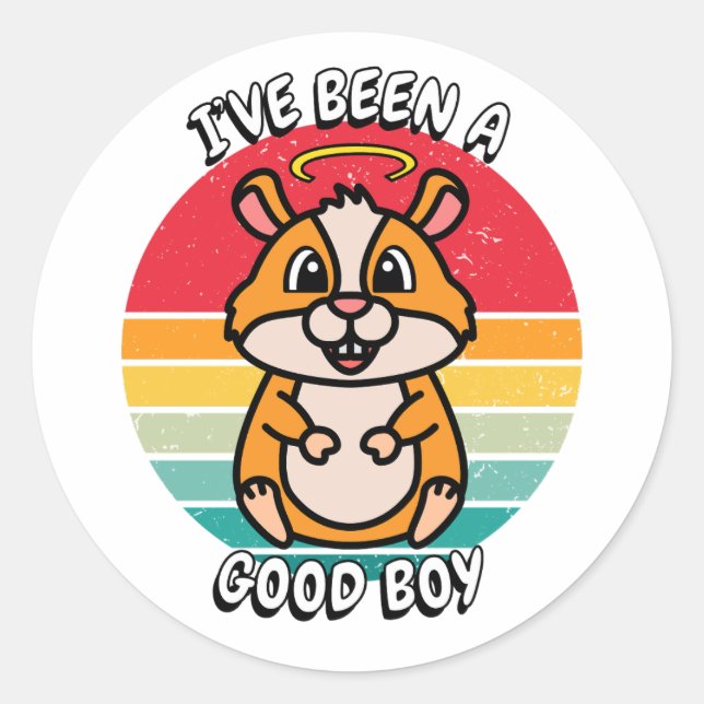 Adesivo Eu fui um bom rapaz - hamster (Frente)