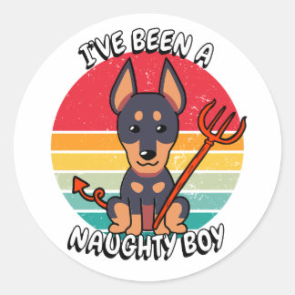 Adesivo Eu fui um garoto malvado - cão guarda