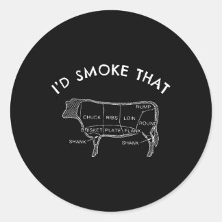 Adesivo Eu Fumaria Aquela Vaca Engraçada Fumando O Present