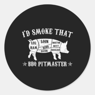 Adesivo Eu Fumava Aquele Churrasco Engraçado De Camisa Pig