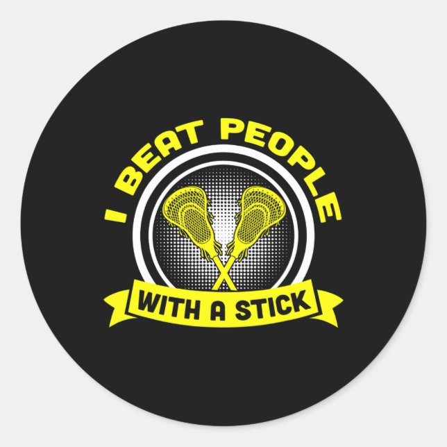 Adesivo Eu Ganhei Pessoas Com Um Presente De Lacrosse Engr (Frente)