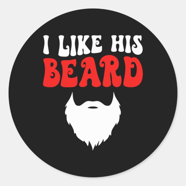 Adesivo Eu Gosto Da Barba Dele Casais Combinando Piada Do  (Frente)