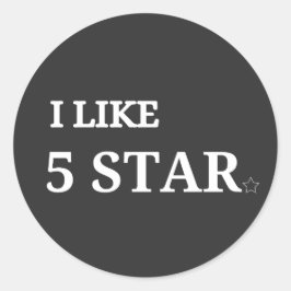 Adesivo eu gosto de 5 estrelas