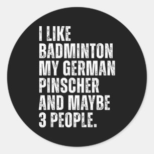 Adesivo Eu Gosto de Amante de Badminton Proprietário de Pi