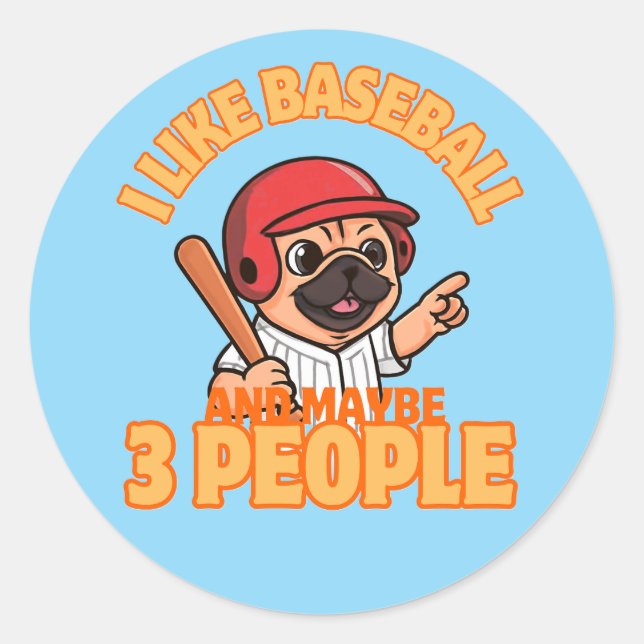 Adesivo Eu gosto de baseball-puglife (Frente)