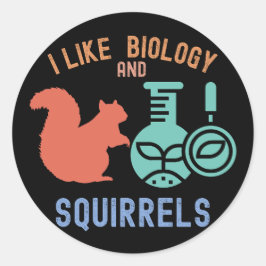 Adesivo Eu Gosto de Biologia e Esquilos, Estudante de Biol