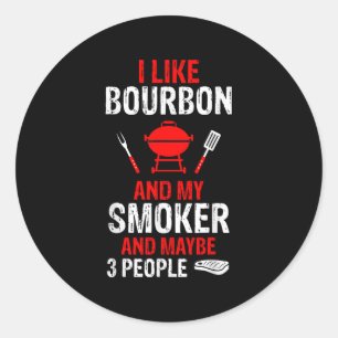 Adesivo Eu Gosto De Bourbon Meu Fumador 3 Pessoas Barbeq C