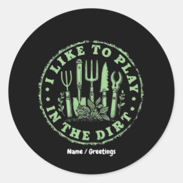 Adesivo Eu Gosto De Brincar No Lover De Jardim Engraçado