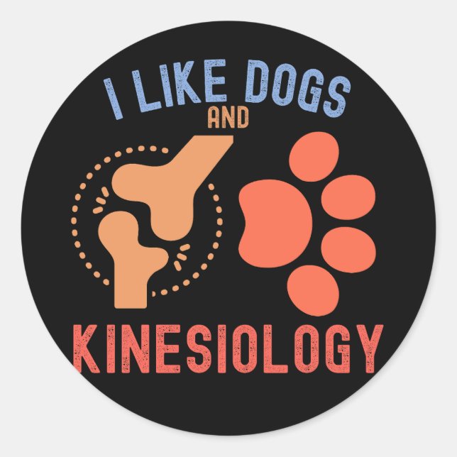 Adesivo Eu Gosto de Cães e Cinesiologia (Frente)