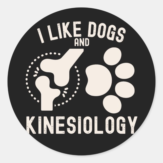 Adesivo Eu Gosto de Cães e Cinesiologia (Frente)
