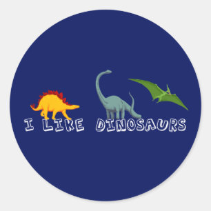 Adesivo Eu Gosto De Dinossauros Azul
