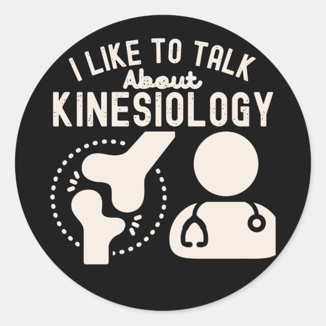 Adesivo Eu Gosto De Falar Sobre Kinesiologia (Frente)